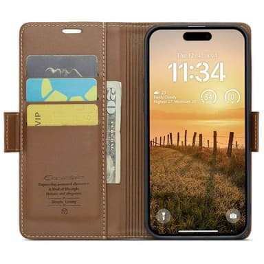 CaseMe puhelimenkotelo 023 iPhone 16 Pro Max - Ruskea