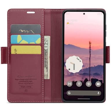 CaseMe puhelimenkotelo 023 Google Pixel 9 - Viininpunainen