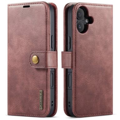 Lompakkokotelo DG-Ming 2i1 iPhone 16 - Punainen