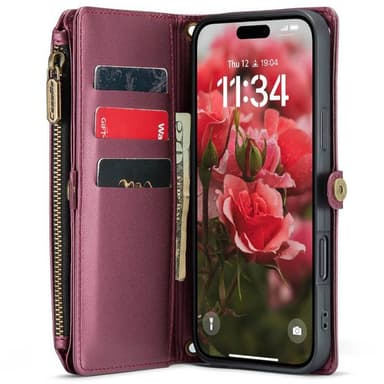 CaseMe puhelimenkotelo C36 iPhone 16 Plus - Viininpunainen