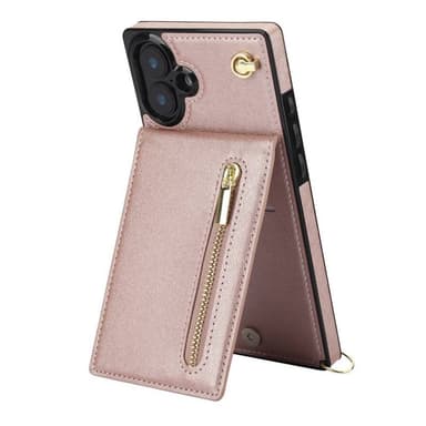 Zipper kaulakorukuori iPhone 16 Plus - Ruusu