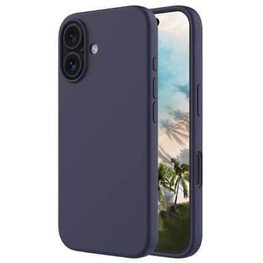 Liquid silikonisuoja iPhone 16 Plus - Midnight Blue