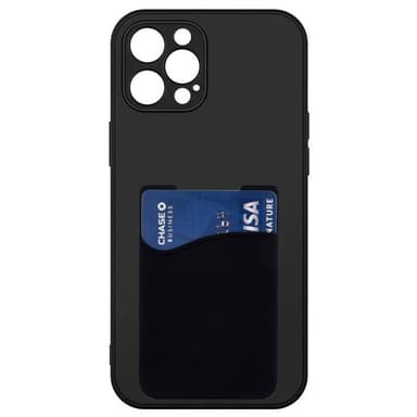 Silikonikuori korttitelineellä iPhone 16 Pro Max - Musta