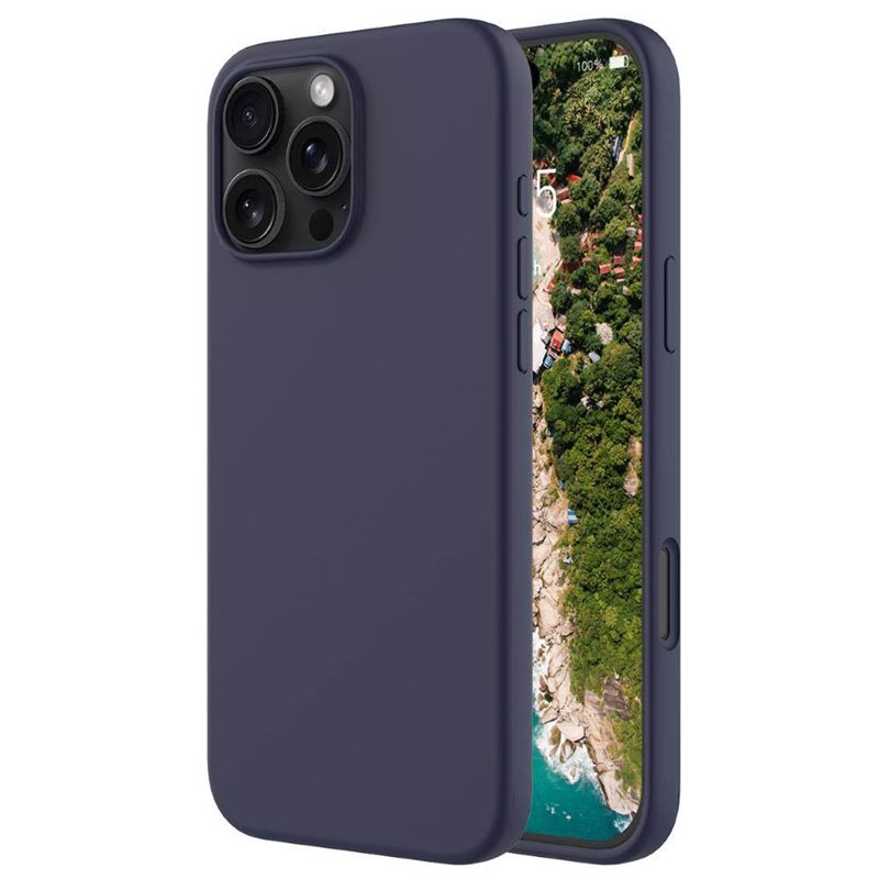Liquid silikonisuoja iPhone 16 Pro Max - Midnight Blue
