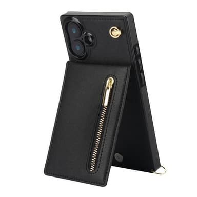 Zipper kaulakorukuori iPhone 16 Plus - Musta