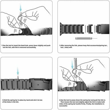 BEAD Titaani kellon ranneke Watch Series 10 (42mm)  - Musta