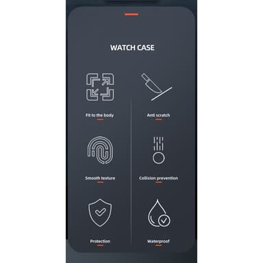 TPU-kuorikuori Samsung Galaxy Watch7:lle 44mm täysi peitto