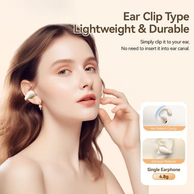 ESSAGER Bluetooth Headset Langattomat kuulokkeet Hienkestävät - beige