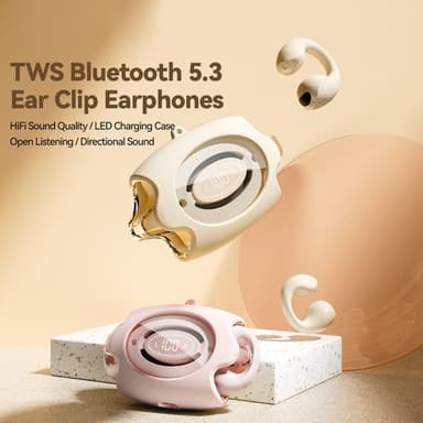 ESSAGER Bluetooth Headset Langattomat kuulokkeet Hienkestävät - Vaaleanpunainen