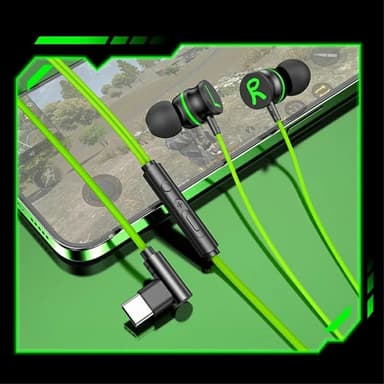 USB-C-kuulokkeet magneettisilla in-ear -pelikuulokkeilla - Musta