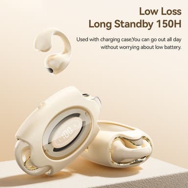 ESSAGER Bluetooth Headset Langattomat kuulokkeet Hienkestävät - beige