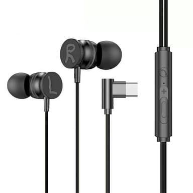 USB-C-kuulokkeet magneettisilla in-ear -pelikuulokkeilla - Musta