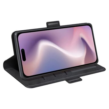 SKALO iPhone 16 Pro Max Premium Wallet Lompakkokotelo - Musta