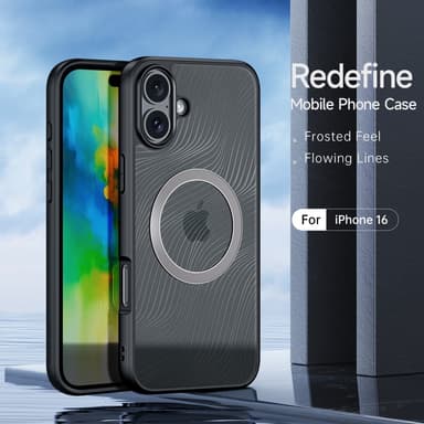 DUX DUCIS iPhone 16 Aimo Series Magnetic Ring Suojakuori - Musta