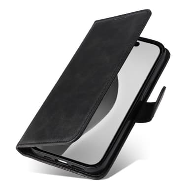 SKALO iPhone 16 Pro Max PU-nahkainen Lompakkokotelo - Musta