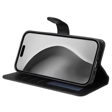SKALO iPhone 16 Pro Max PU-nahkainen Lompakkokotelo - Musta