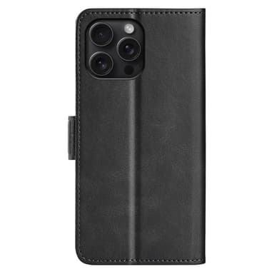 SKALO iPhone 16 Pro Max Premium Wallet Lompakkokotelo - Musta