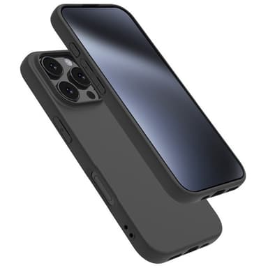 SKALO iPhone 16 Pro Mattamusta erittäin ohut TPU-suojakuori