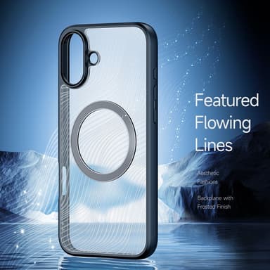 DUX DUCIS iPhone 16 Aimo Series Magnetic Ring Suojakuori - Musta