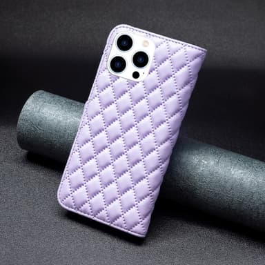 SKALO iPhone 16 Pro BINFEN COLOR Tikattu Lompakko - Violetti