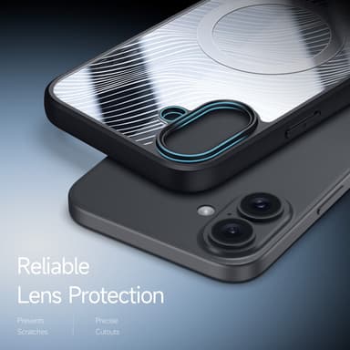 DUX DUCIS iPhone 16 Aimo Series Magnetic Ring Suojakuori - Musta
