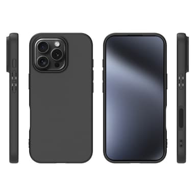 SKALO iPhone 16 Pro Max Mattamusta erittäin ohut TPU-suojakuori