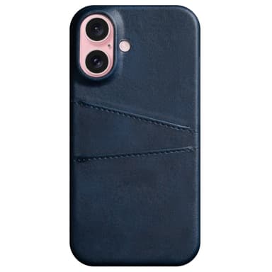 SKALO iPhone 16 Plus PU-nahkainen Korttikotelo - Sininen