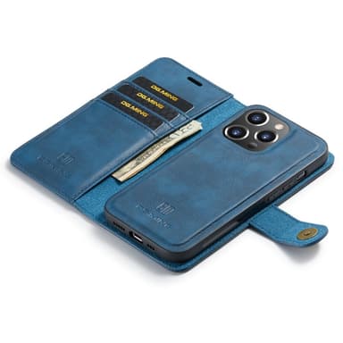 DG MING iPhone 16 Pro 2-in-1 magneetti lompakkokotelo - Sininen