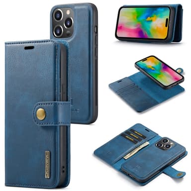 DG MING iPhone 16 Pro Max 2-in-1 magneetti lompakkokotelo - Sininen