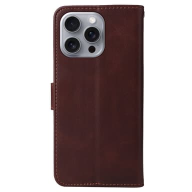 SKALO iPhone 16 Pro Max PU-nahkainen Lompakkokotelo - Ruskea