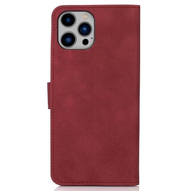 SKALO iPhone 16 Pro Max KHAZNEH Lompakkokotelo PU-nahasta - Punainen