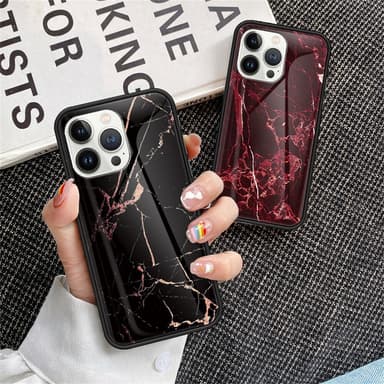 SKALO iPhone 16 Pro Max Marmori karkaistu lasi TPU-suojakuori - #4