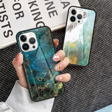 SKALO iPhone 16 Pro Marmori karkaistu lasi TPU-suojakuori - #3