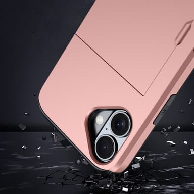 SKALO iPhone 16 Armor Suojakuori korttikotelo - Sininen