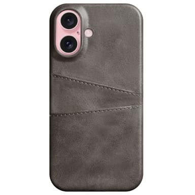 SKALO iPhone 16 PU-nahkainen Korttikotelo - Harmaa