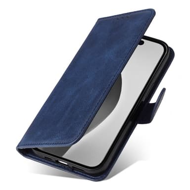 SKALO iPhone 16 Pro Max PU-nahkainen Lompakkokotelo - Sininen