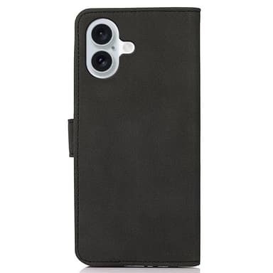 SKALO iPhone 16 KHAZNEH Lompakkokotelo PU-nahasta - Musta