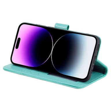 SKALO iPhone 16 Pro Mandala lompakkokotelo - Turkoosi