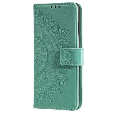 SKALO iPhone 16 Pro Mandala lompakkokotelo - Turkoosi