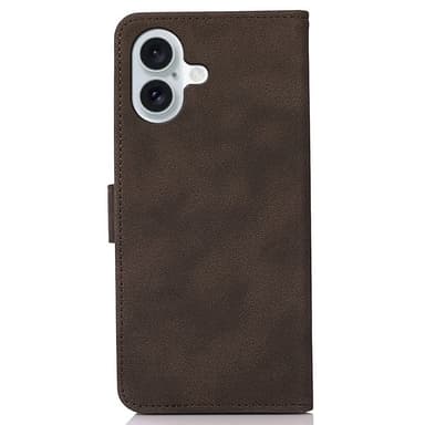 SKALO iPhone 16 KHAZNEH Lompakkokotelo PU-nahasta - Ruskea