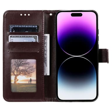 SKALO iPhone 16 Pro Max Mandala lompakkokotelo - Ruskea