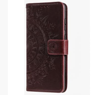SKALO iPhone 16 Pro Max Mandala lompakkokotelo - Ruskea