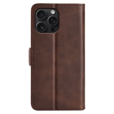 SKALO iPhone 16 Pro Max Premium Wallet Lompakkokotelo - Ruskea