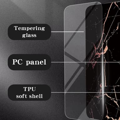 SKALO iPhone 16 Plus Marmori karkaistu lasi TPU-suojakuori - #4