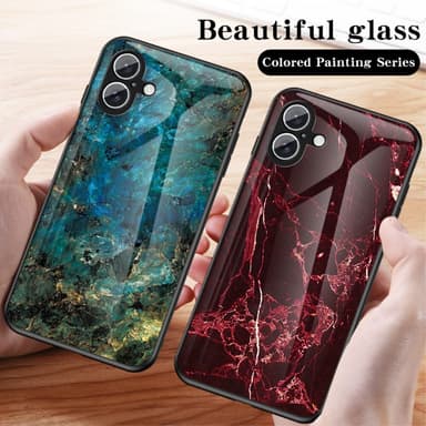 SKALO iPhone 16 Plus Marmori karkaistu lasi TPU-suojakuori - #4