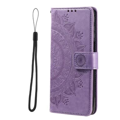 SKALO iPhone 16 Plus Mandala lompakkokotelo - Violetti