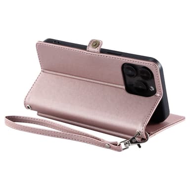 SKALO iPhone 16 Pro Max Evelope Clutch 5-Lokeroa - Ruusukulta