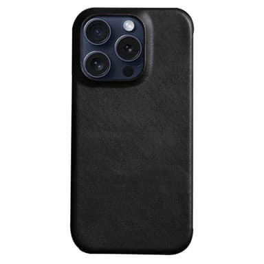 SKALO iPhone 16 Pro PU-nahkainen Suojakuori - Musta