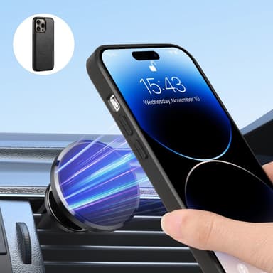 DENIOR iPhone 16 Pro Max D12 Kuori+Lompakko - Musta