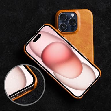 SKALO iPhone 16 Pro PU-nahkainen Suojakuori - Musta